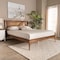 Baxton Studio Jamila Modern Transitional Walnut Brown Finished Wood and Synthetic Rattan Platform Bed-Full 194-11510-ZORO - alternate 1